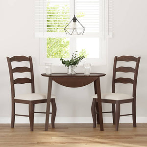 Sedie da Pranzo con Cuscini 2pz Marrone Legno Massello di Hevea 4102491