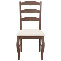 vidaXL Sedie da Pranzo con Cuscini 2pz Marrone Legno Massello di Hevea