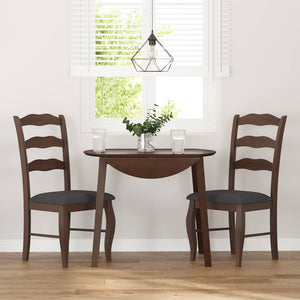 vidaXL Sedie da Pranzo con Cuscini 2pz Marrone Legno Massello di Hevea