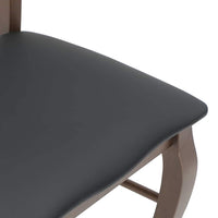 Sedie da Pranzo con Cuscini 2pz Marrone Legno Massello di Hevea 4102492