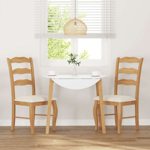 Sedie da Pranzo con Cuscini 2 pz Naturale Legno Massello Hevea 4102493