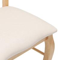 Sedie da Pranzo con Cuscini 2 pz Naturale Legno Massello Hevea 4102493