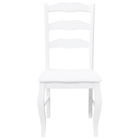 Sedie da Pranzo 2 pz Bianche in Legno Massello di Hevea 4102497