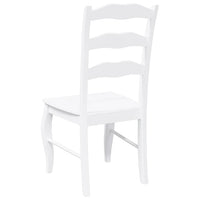 Sedie da Pranzo 2 pz Bianche in Legno Massello di Hevea 4102497