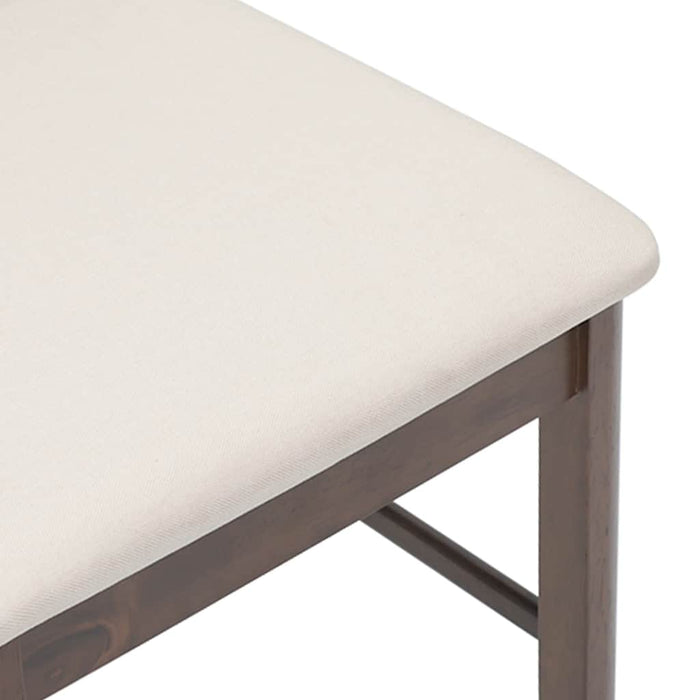 vidaXL Sedie da Pranzo con Cuscini 2pz Marrone Legno Massello di Hevea