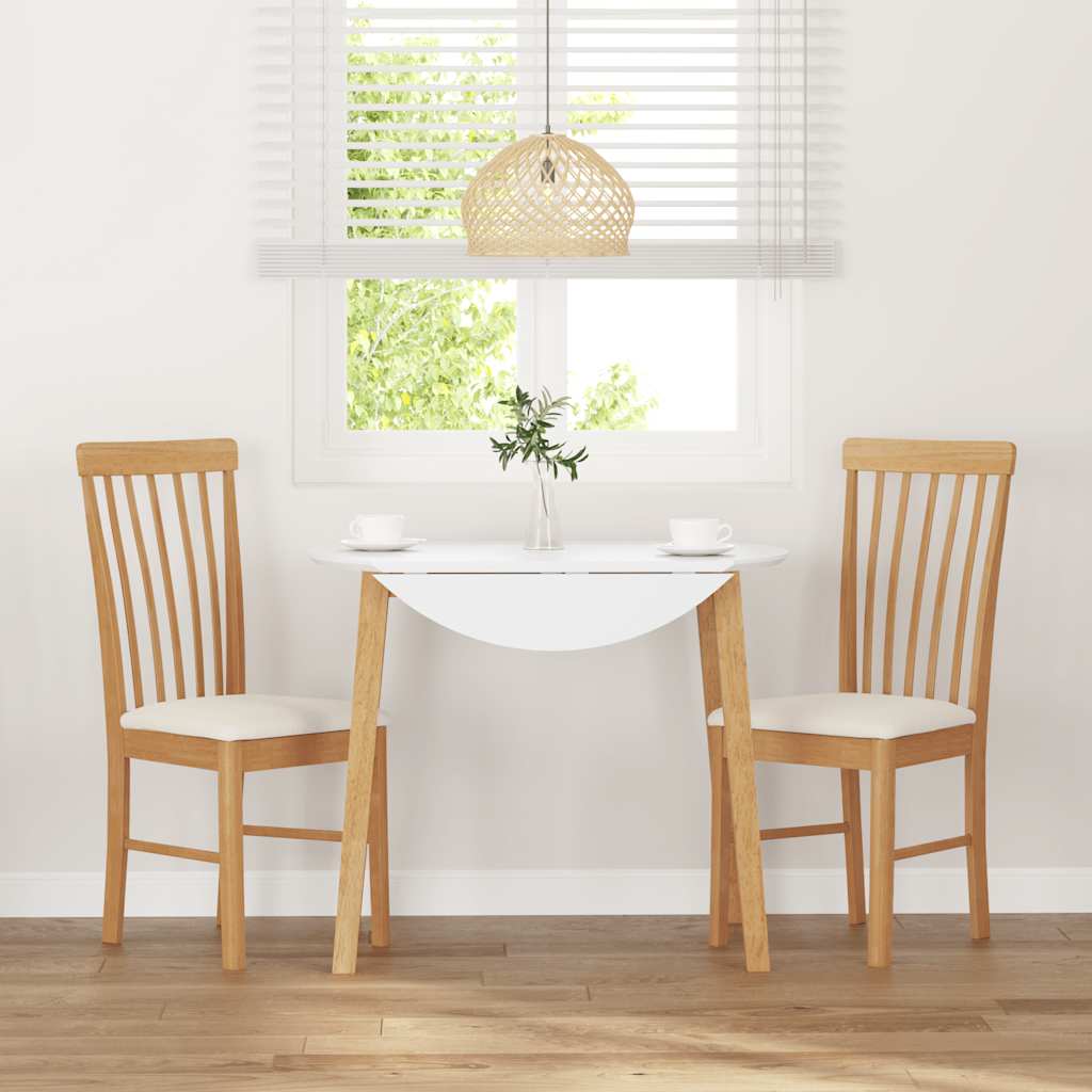 Sedie da Pranzo con Cuscini 2 pz in Legno Massello di Hevea 4102501