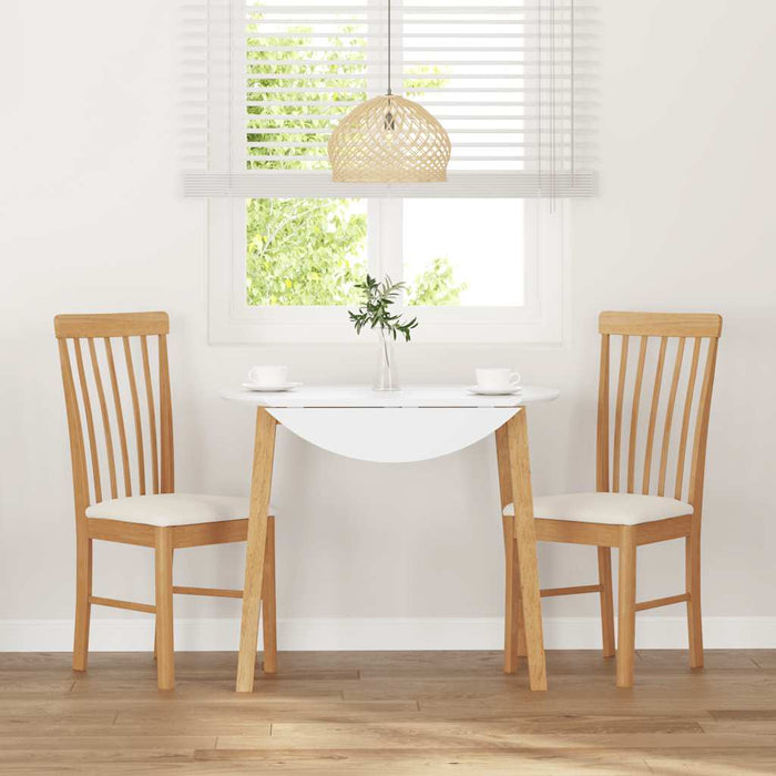 Sedie da Pranzo con Cuscini 2 pz in Legno Massello di Hevea 4102501