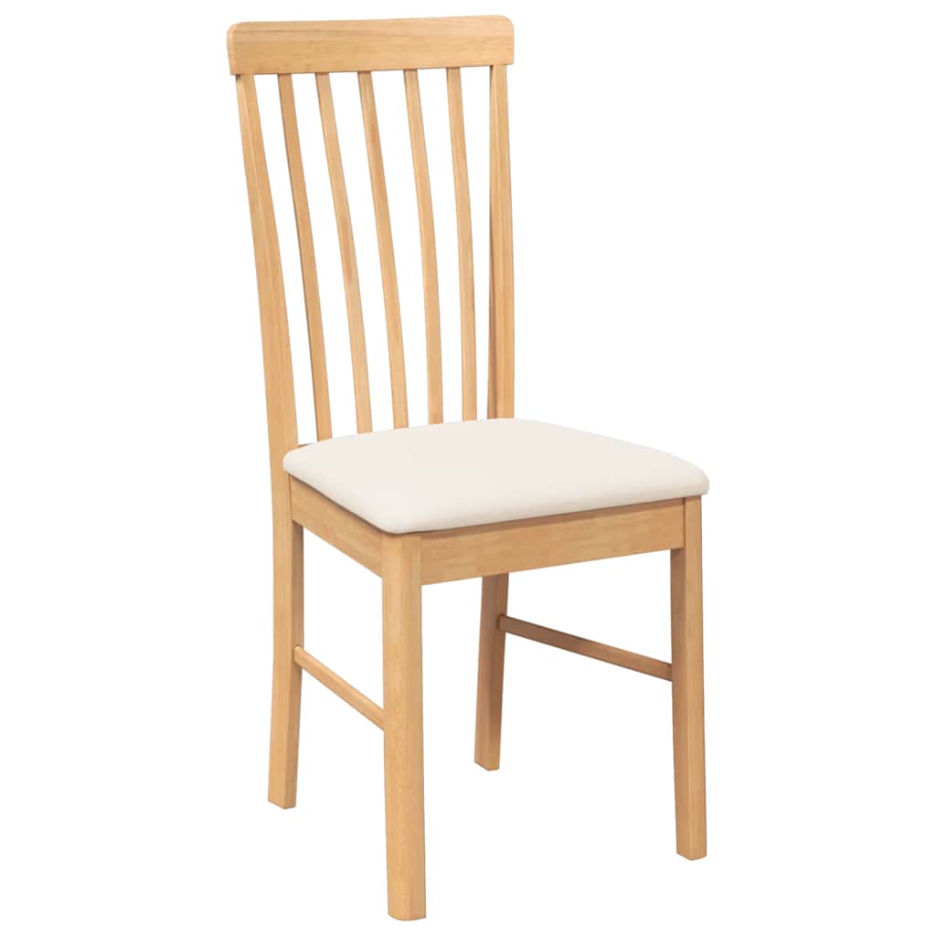 Sedie da Pranzo con Cuscini 2 pz in Legno Massello di Hevea 4102501