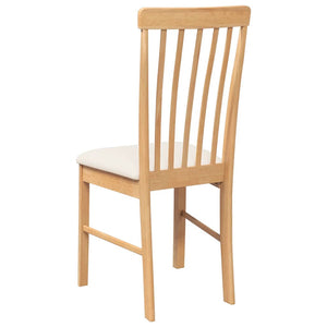 vidaXL Sedie da Pranzo con Cuscini 2 pz in Legno Massello di Hevea