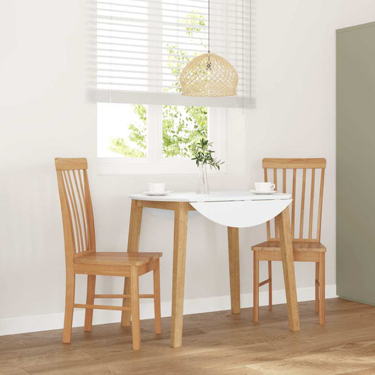 vidaXL Sedie da Pranzo 2 pz in Legno Massello di Hevea