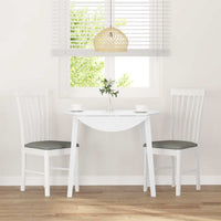 Sedie da Pranzo con Cuscini 2 pz Bianco Legno Massello di Hevea 4102503