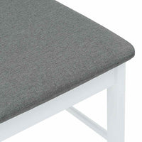 Sedie da Pranzo con Cuscini 2 pz Bianco Legno Massello di Hevea 4102503