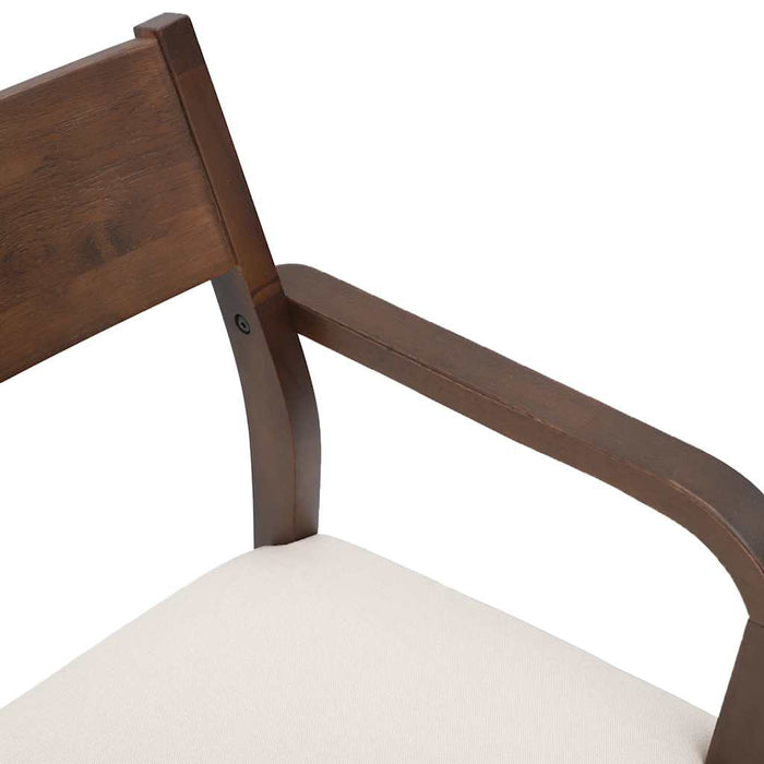 Sedie da Pranzo con Cuscini 2pz Marrone Legno Massello di Hevea