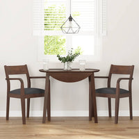 Sedie da Pranzo con Cuscini 2pz Marrone Legno Massello di Hevea 4102508