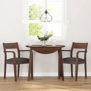 Sedie da Pranzo con Cuscini 2pz Marrone Legno Massello di Hevea 4102508