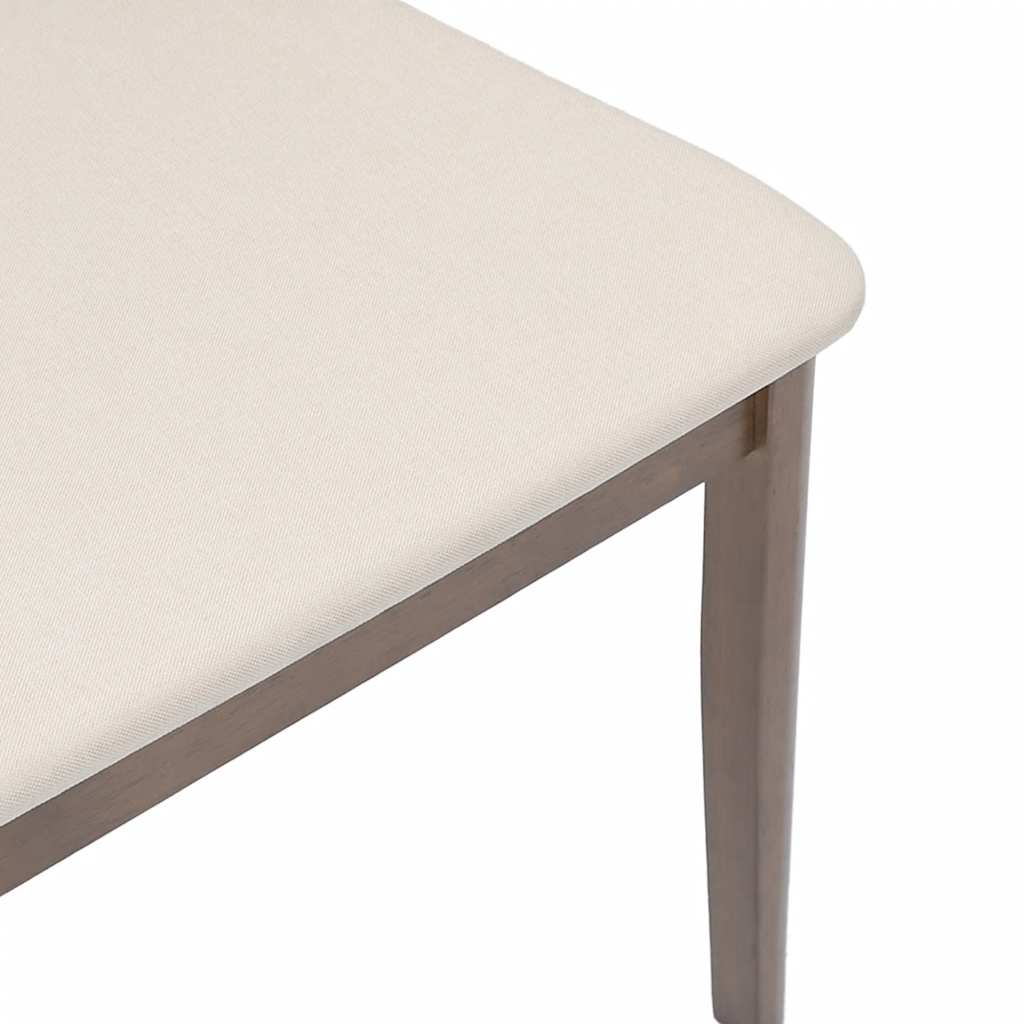 Sedie da Pranzo con Cuscini 2pz Marrone Legno Massello di Hevea 4102515