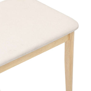 vidaXL Sedie da Pranzo con Cuscini 2 pz Naturale Legno Massello Hevea