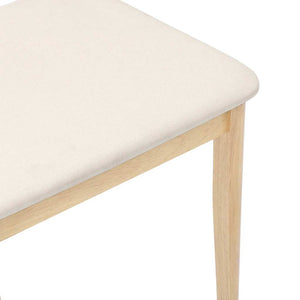 Sedie da Pranzo con Cuscini 2 pz Naturale Legno Massello Hevea 4102517