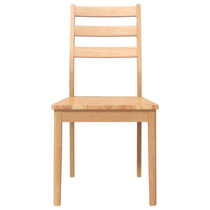 Sedie da Pranzo 2 pz Naturale in Legno Massello di Hevea 4102518