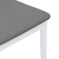 Sedie da Pranzo con Cuscini 2 pz Bianco Legno Massello di Hevea