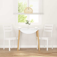 Sedie da Pranzo 2 pz Bianche in Legno Massello di Hevea 4102521