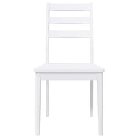 vidaXL Sedie da Pranzo 2 pz Bianche in Legno Massello di Hevea