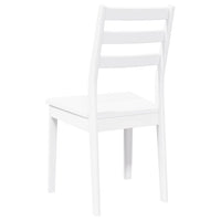 Sedie da Pranzo 2 pz Bianche in Legno Massello di Hevea 4102521