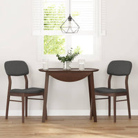 Sedie da Pranzo con Cuscini 2pz Marrone Legno Massello di Hevea