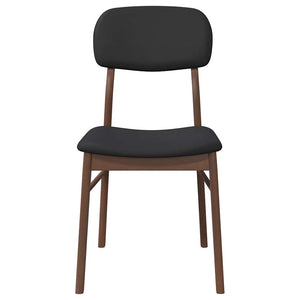 Sedie da Pranzo con Cuscini 2pz Marrone Legno Massello di Hevea 4102524