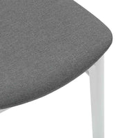 Sedie da Pranzo con Cuscini 2 pz Bianco Legno Massello di Hevea 4102526