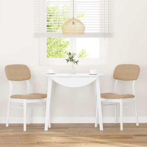 Sedie da Pranzo con Cuscini 2 pz Bianco Legno Massello di Hevea 4102527