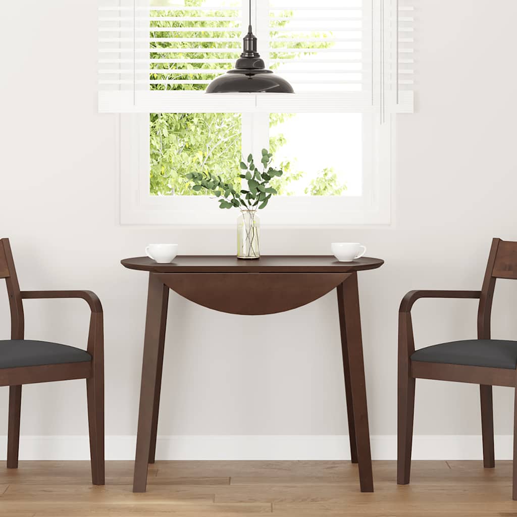 vidaXL Tavolo da Pranzo Marrone in Legno Massello di Hevea