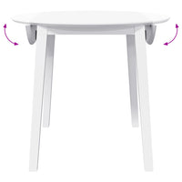 vidaXL Tavolo da Pranzo Bianco in Legno Massello di Hevea