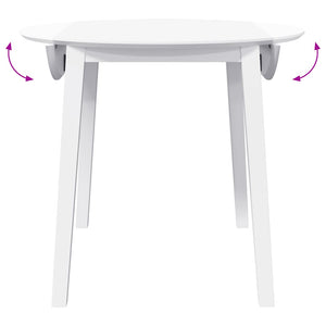 vidaXL Tavolo da Pranzo Bianco in Legno Massello di Hevea