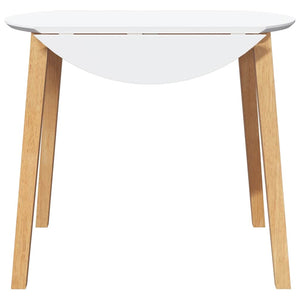 Tavolo da Pranzo Naturale in Legno Massello di Hevea 4102531