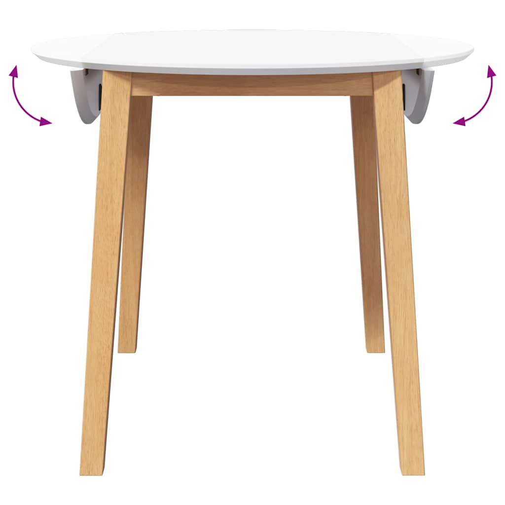 Tavolo da Pranzo Naturale in Legno Massello di Hevea 4102531