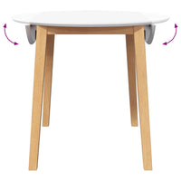 Tavolo da Pranzo Naturale in Legno Massello di Hevea 4102531