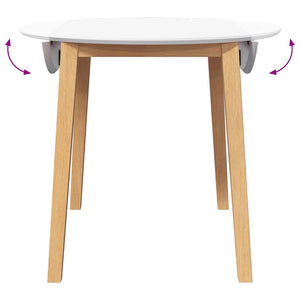 Tavolo da Pranzo Naturale in Legno Massello di Hevea 4102531