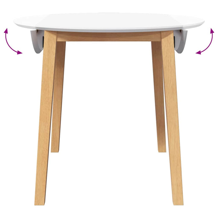 Tavolo da Pranzo Naturale in Legno Massello di Hevea 4102531