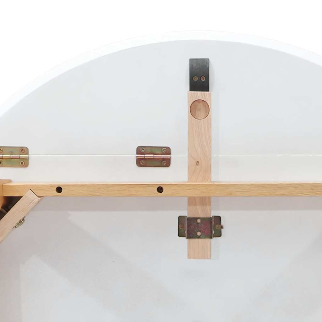 Tavolo da Pranzo Naturale in Legno Massello di Hevea 4102531