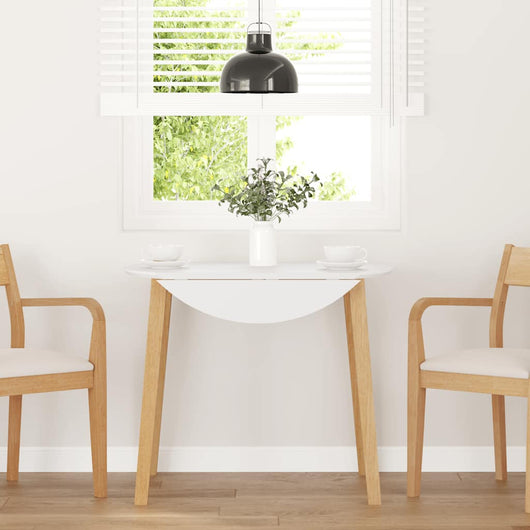 Tavolo da Pranzo Naturale in Legno Massello di Hevea 4102531