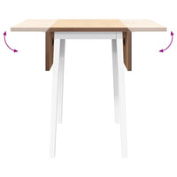 Tavolo da Pranzo Bianco in Legno Massello di Hevea 4102532