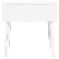 Tavolo da Pranzo Bianco in Legno Massello di Hevea 4102534