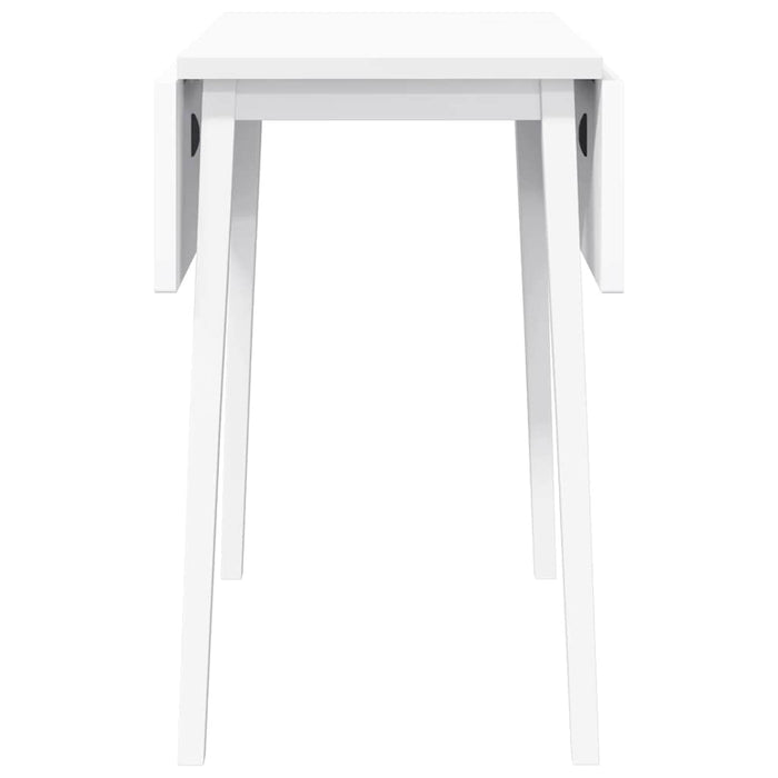 Tavolo da Pranzo Bianco in Legno Massello di Hevea 4102534