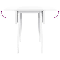 vidaXL Tavolo da Pranzo Bianco in Legno Massello di Hevea