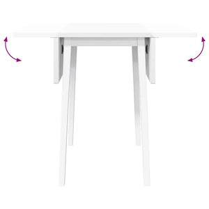 vidaXL Tavolo da Pranzo Bianco in Legno Massello di Hevea