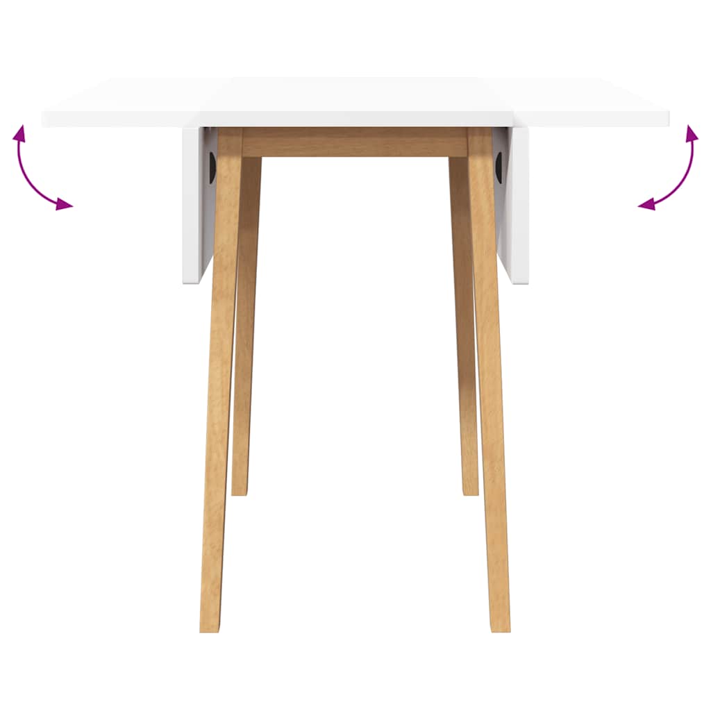 Tavolo da Pranzo Naturale in Legno Massello di Hevea 4102536