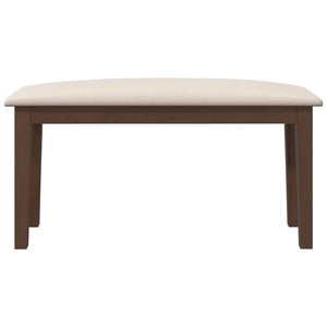 Panca 90 cm Marrone in Legno Massello di Hevea