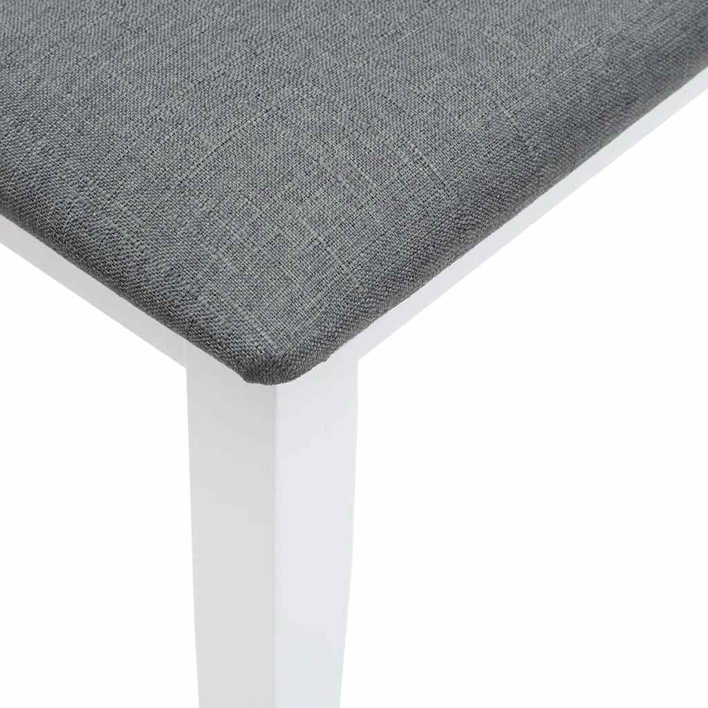 vidaXL Panca 90 cm Bianco in Legno Massello di Hevea