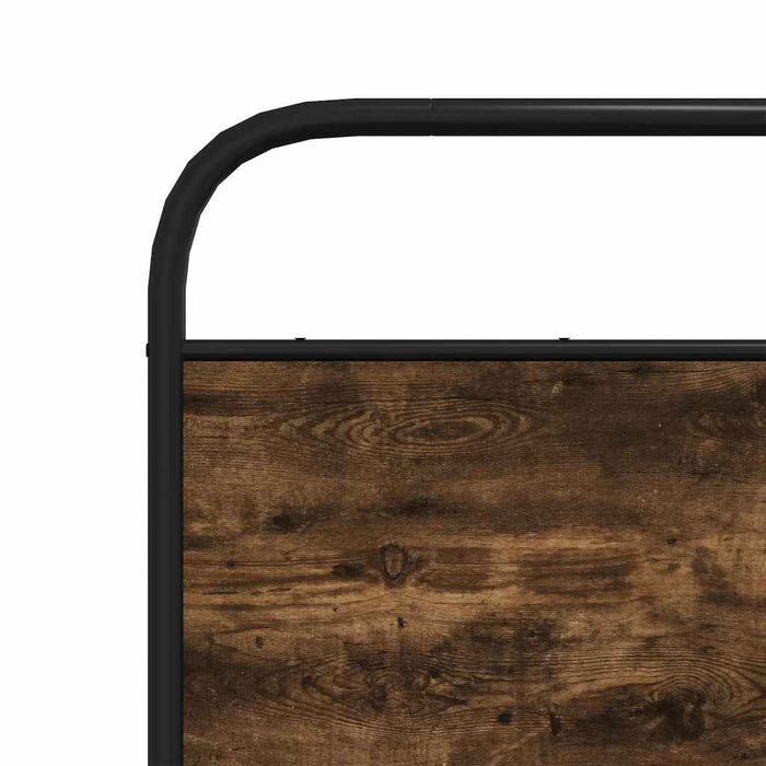 Giroletto senza Materasso-Struttura Letto Rovere Fumo 140x190 cm in Truciolato 133731